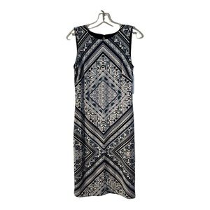 White House Black Market Midi Lined Dress Sleeveless Sz S